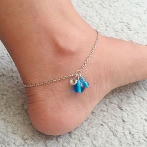 Ankles blue Glass Beads.